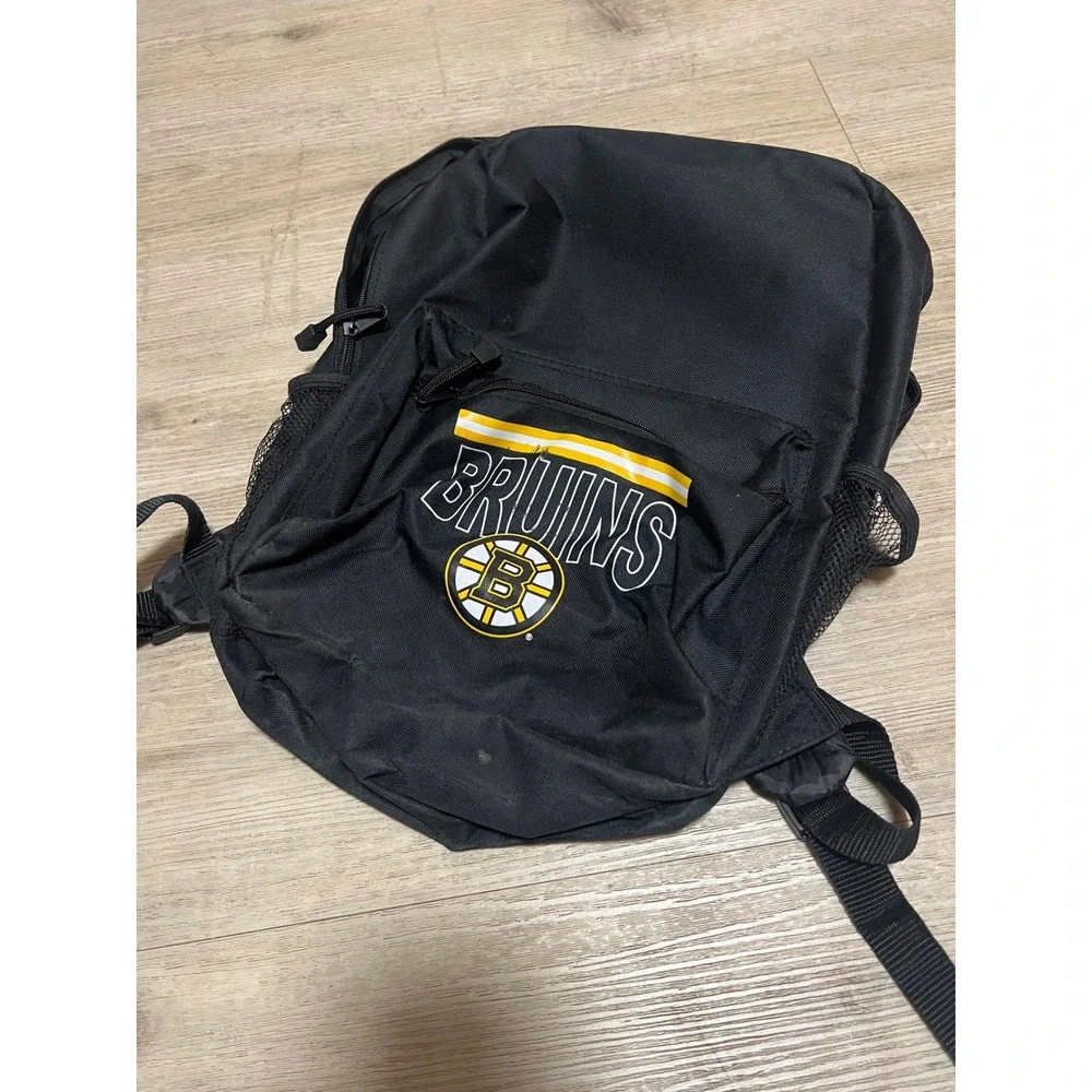 Boston Bruins NHL Black Backpack School Bag Travel Laptop Bag‎ Hockey